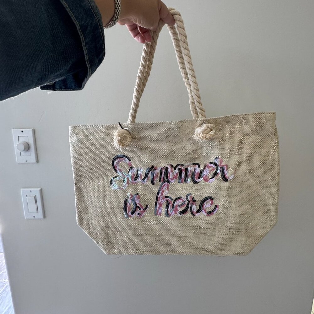 NEW Beach Tote Bag "Summer is Here"
